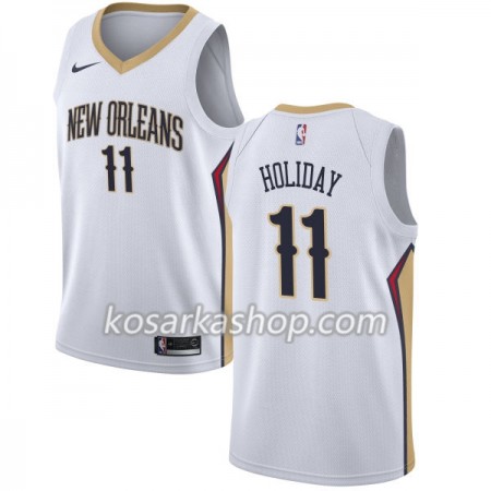Dres New Orleans Pelicans Jrue Holiday 11 Nike 2017-18 Bijela Swingman